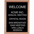 Aarco Aarco Products AOFD2418 Red Oak Framed Letter Board Message Center AOFD2418